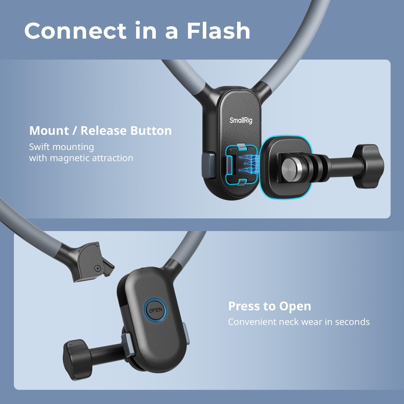 Amazon.com : SMALLRIG Magnetic Neck Mount for Action Camera, Quick
